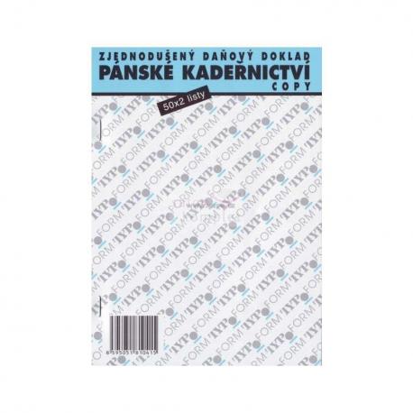 Kadeřnický blok pánský 50x2 listy